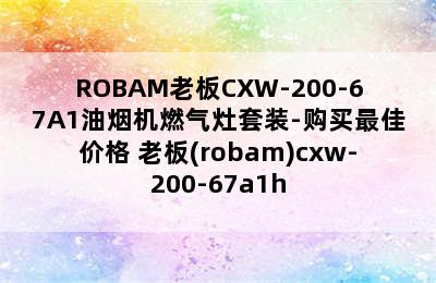 ROBAM老板CXW-200-67A1油烟机燃气灶套装-购买最佳价格 老板(robam)cxw-200-67a1h